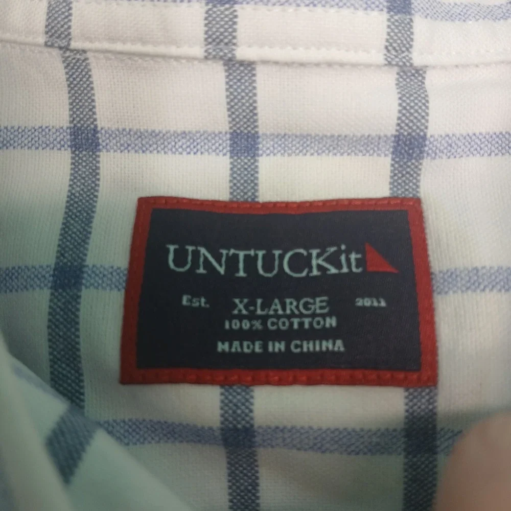 UNTUCKit Mens‎ XL Button Down Shirt Cotton Long Sleeve Preppy Business Casual